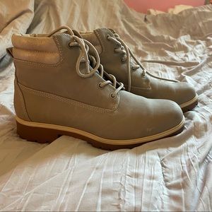 Beige fall boots size 8